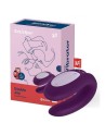 Stimulateur connecté pour couple Satisfyer Double Joy - Violet