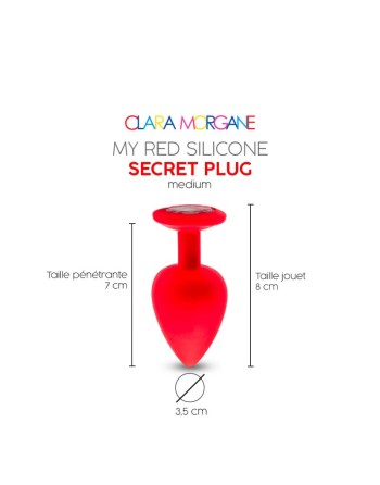 My red silicone secret plug medium