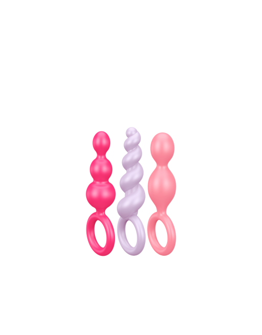 Plug anal Satisfyer Booty Call 3 pcs - Multicolor