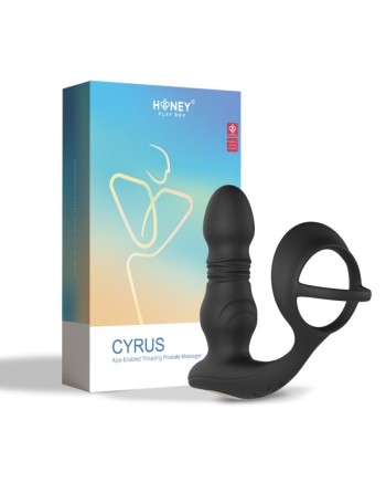 Cyrus - Vibromasseur de prostate va et vient contrôlé par application - Noir