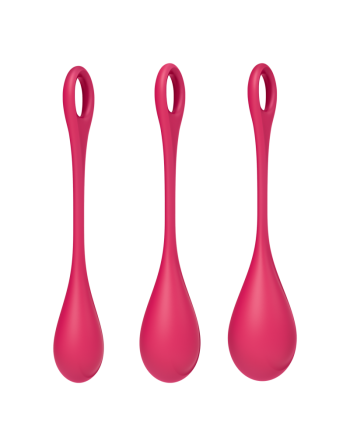 Boules de Geisha Satisfyer Yoni Power 1 - Set de 3 - Rouge