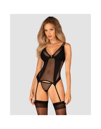 Nesari corset et string - Noir