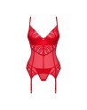 Ingridia corset et string - Rouge