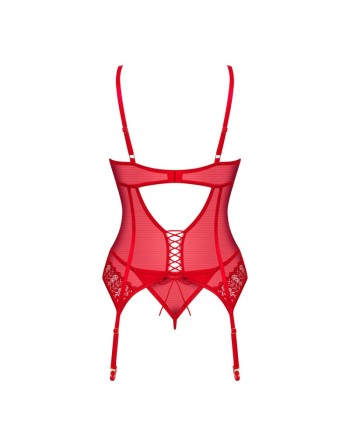 Ingridia corset et string - Rouge