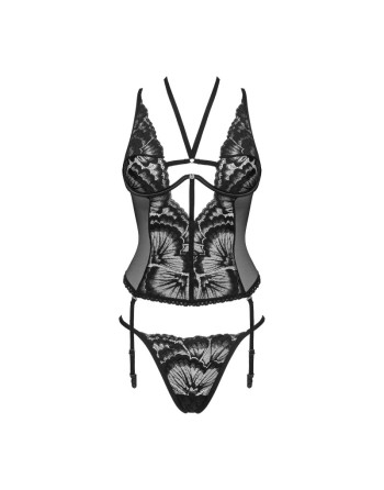 Alessya Corset et string noir