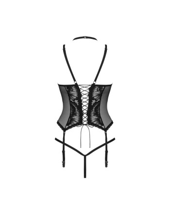 Alessya Corset et string noir