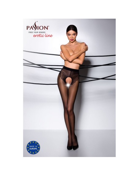 TI006B Collants ouverts 30 DEN - Noir