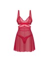 Cupide Desir babydoll et String - Rouge