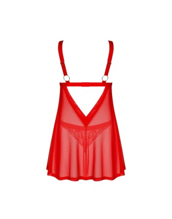 Elianes babydoll et string - Rouge