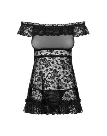 Flores babydoll - Noir