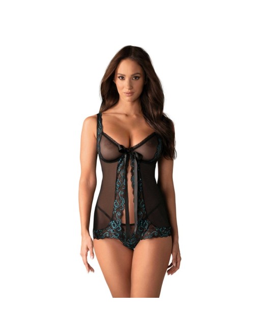 Amanta Babydoll - Noir et Turquoise