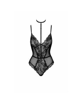 First Kiss 248 body en dentelle avec collier - noir