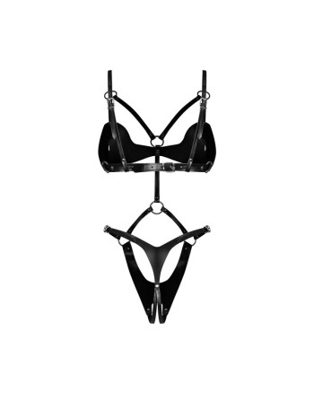 Dame controle body ouvert - Noir