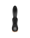 Vibromasseur rabbit Satisfyer Double Flex Connect Noir