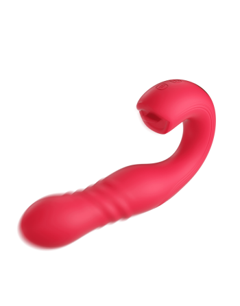 JOI THRUST 2 Bleu - Vibromasseur point G - lèche-clitoris - va et vient contrôlé par application