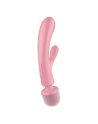 Triple lover Rabbit et Wand Satisfyer - Rose